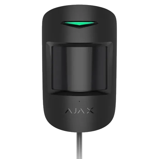 Ajax CombiProtect Fibra black дротовий сповіщувач руху та розбиття скла