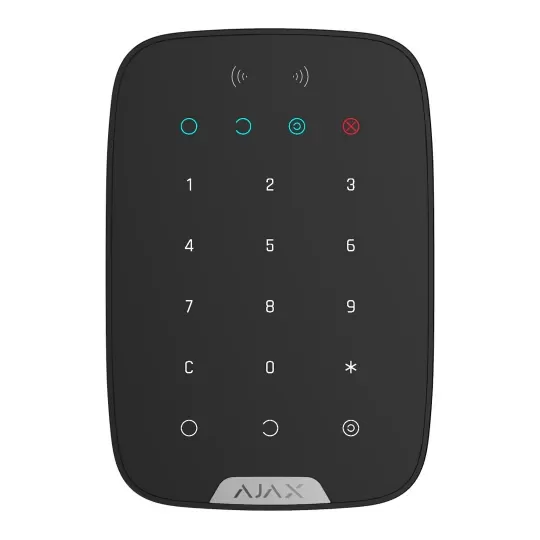 KeyPad Plus клавіатура з підтримкою безконтактних карток і брелоків Ajax Чорна
