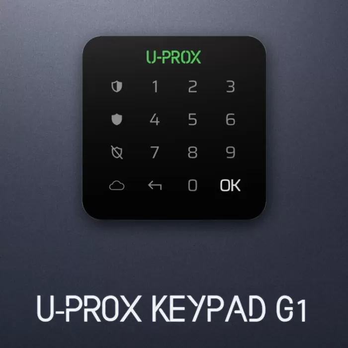 U-Prox Keypad G1 Black Бездротова сенсорна клавіатура для однієї групи